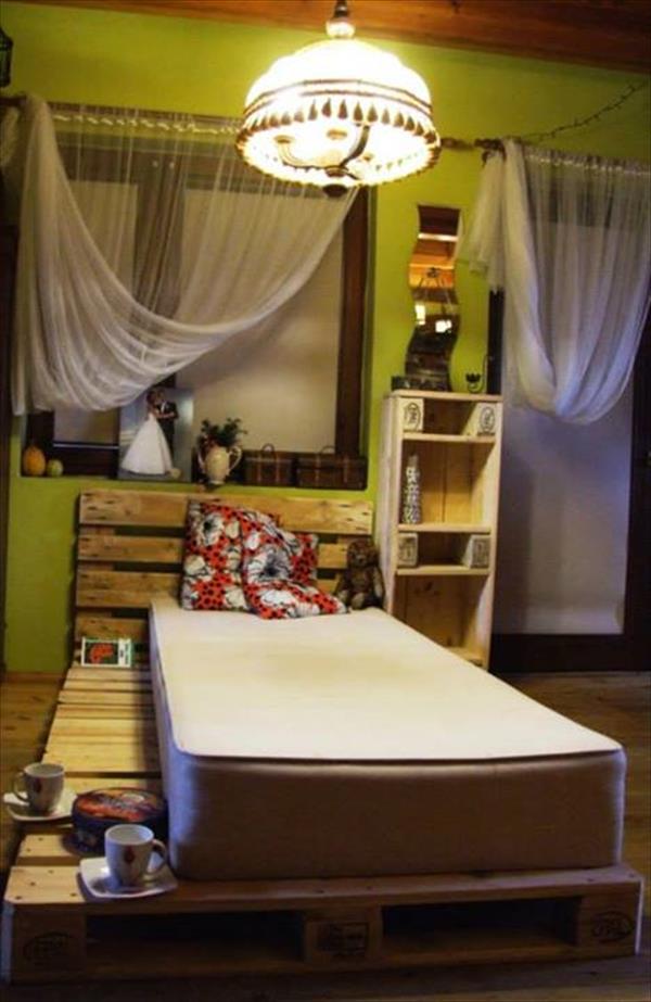 pallet bed and storage ideas pallet furniture plans