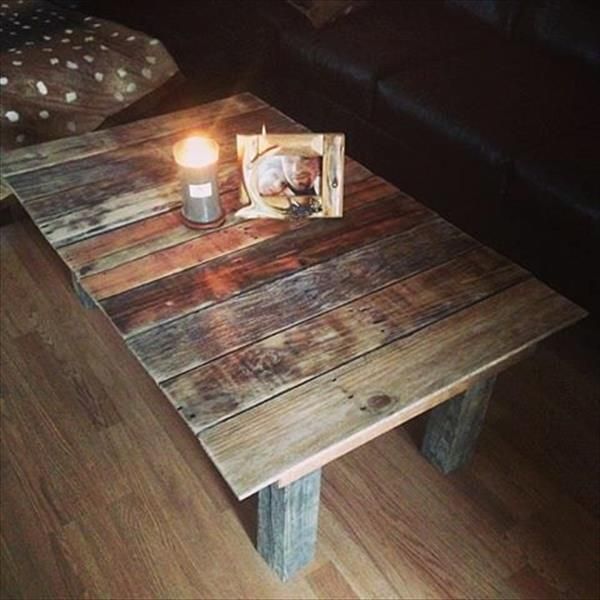 Build Simple Coffee Table From Pallets Pallet Furniture ...