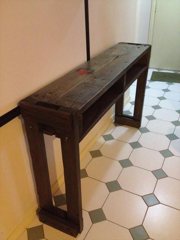 Rustic Pallet Hallway Table/Side Table Pallet Furniture ...
