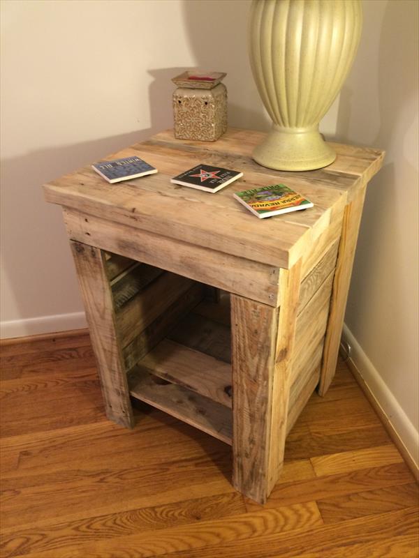 Diy Pallet Bedside Table Furniture Plans - How To Build A Bedside Table From Pallets Diy Pallet Bedside Table Furniture Plans - How To Build A Bedside Table From Pallets