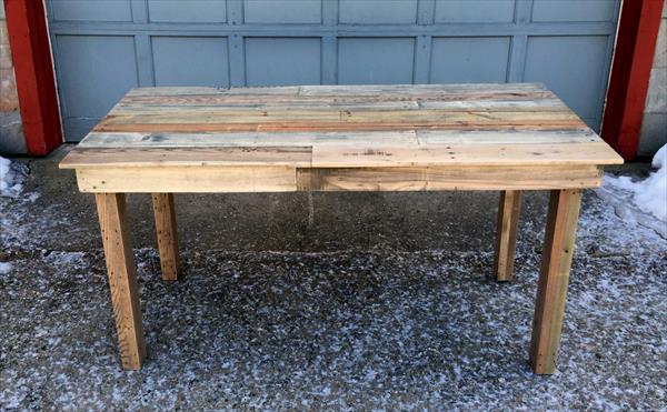 Kitchen Table Set Six Chairs Recycled Vintage Wood Trestle Bent