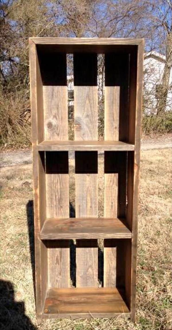 DIY Custom Made Pallet Shelf Pallet Furniture Plans