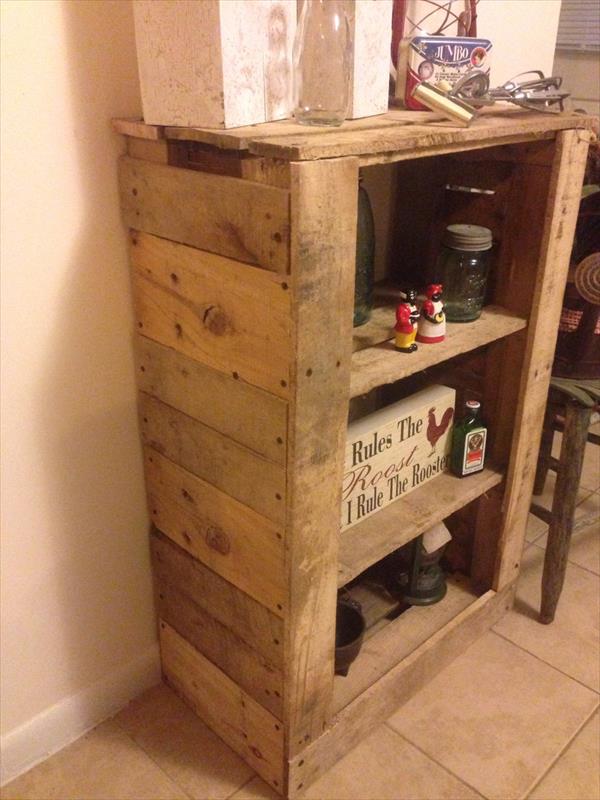 DIY Pallet Shelf Unit for Storage Pallet Furniture Plans