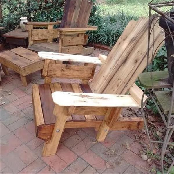 Rustic Wood Pallet Adirondack Chair Pallet Furniture Plans