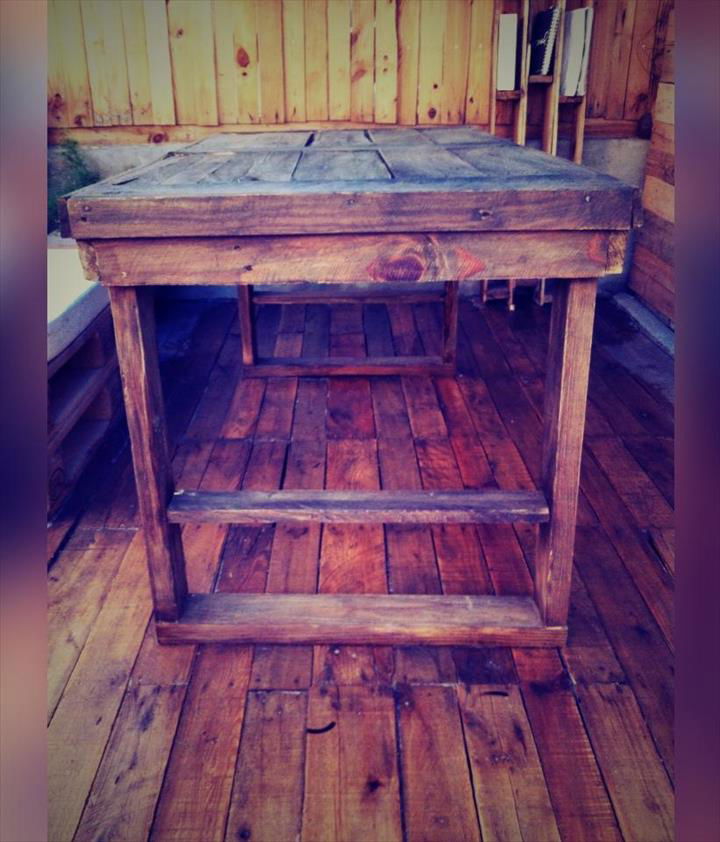 rustic pallet wood dining table