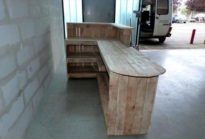 handmade wooden pallet stylish wooden bar